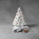 Ceramic Bisque Christmas Tree - 7 inch with base, lights and star